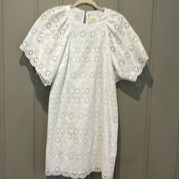 Kate Spade Eyelet Shift Dress Spice Things Up, White Lace Size S NEW - Picture 2 of 8